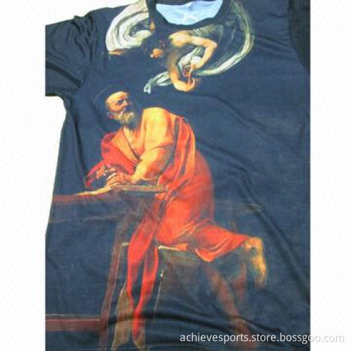 Cotton T-shirt, made of 20% cotton/80% polyester fabric/customized designs/logos/names are accepted